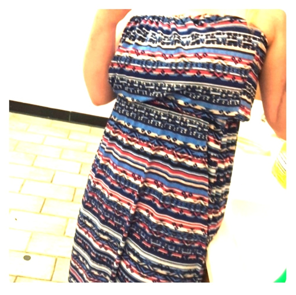 Trixxie Three Pink Hearts strapless maxi dress